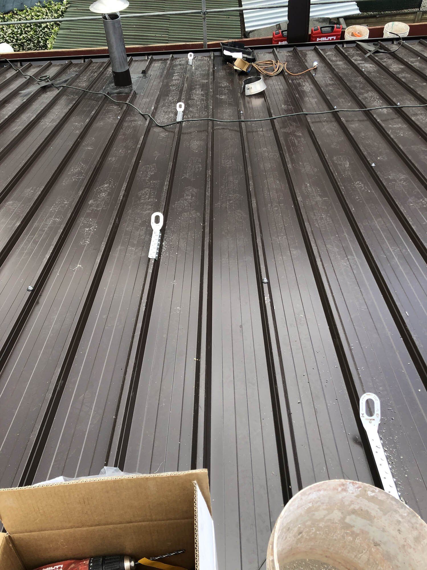 Copertura con linea vita