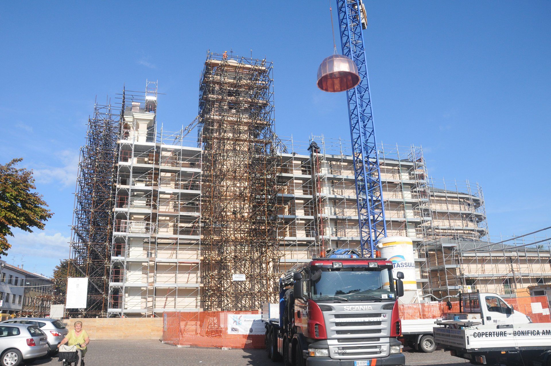 Posa in opera cupola in rame