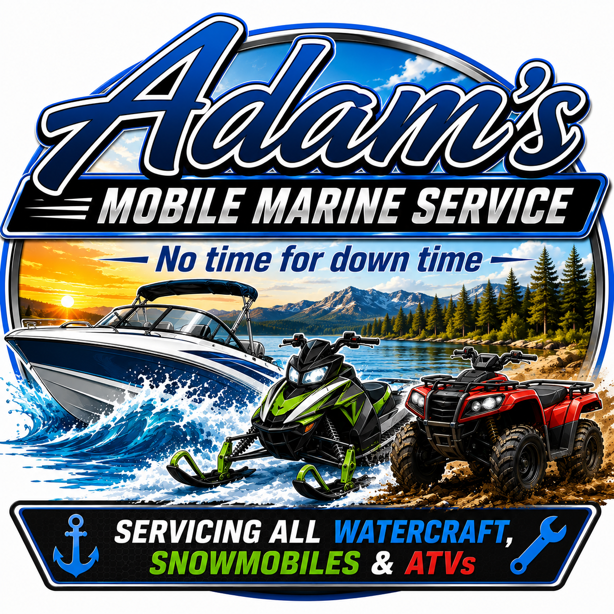 Adam's Mobile Marine, we also repair ATVs, UTVs and Snowmobiles
