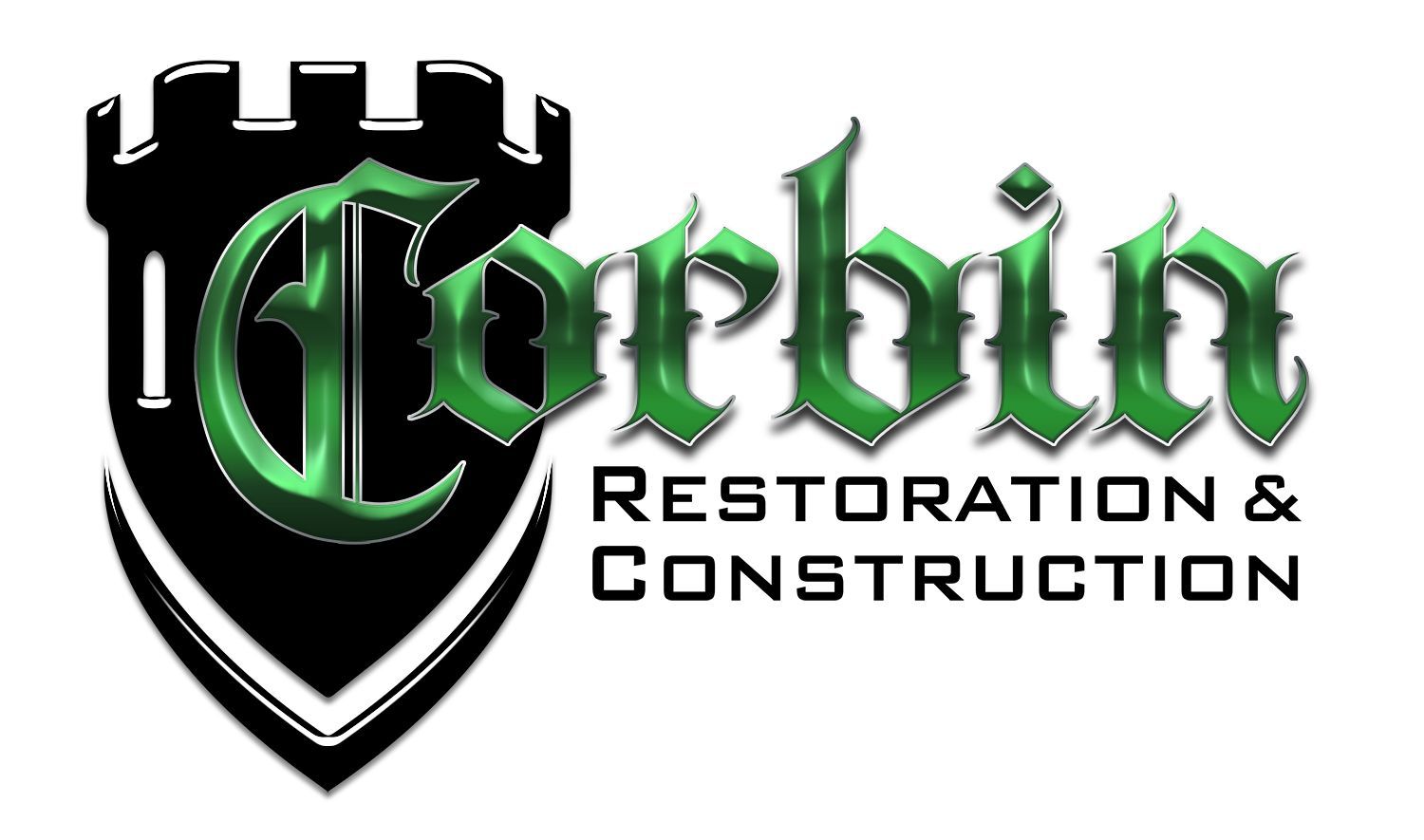 Corbin Restoration Construction Logo With White Background - Minneapolis, MN - Corbin Restoration an