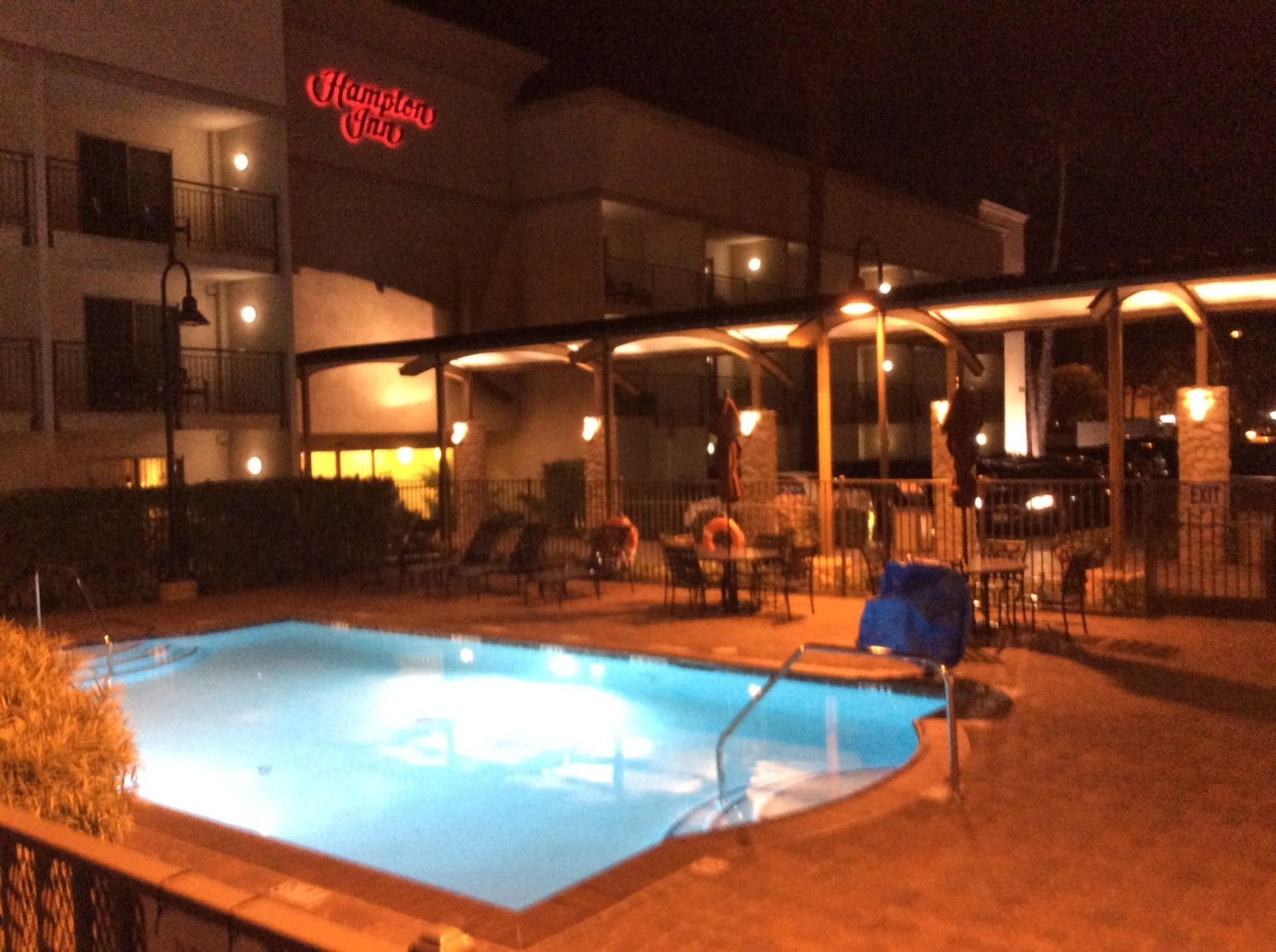 Pool replastered at a hotel