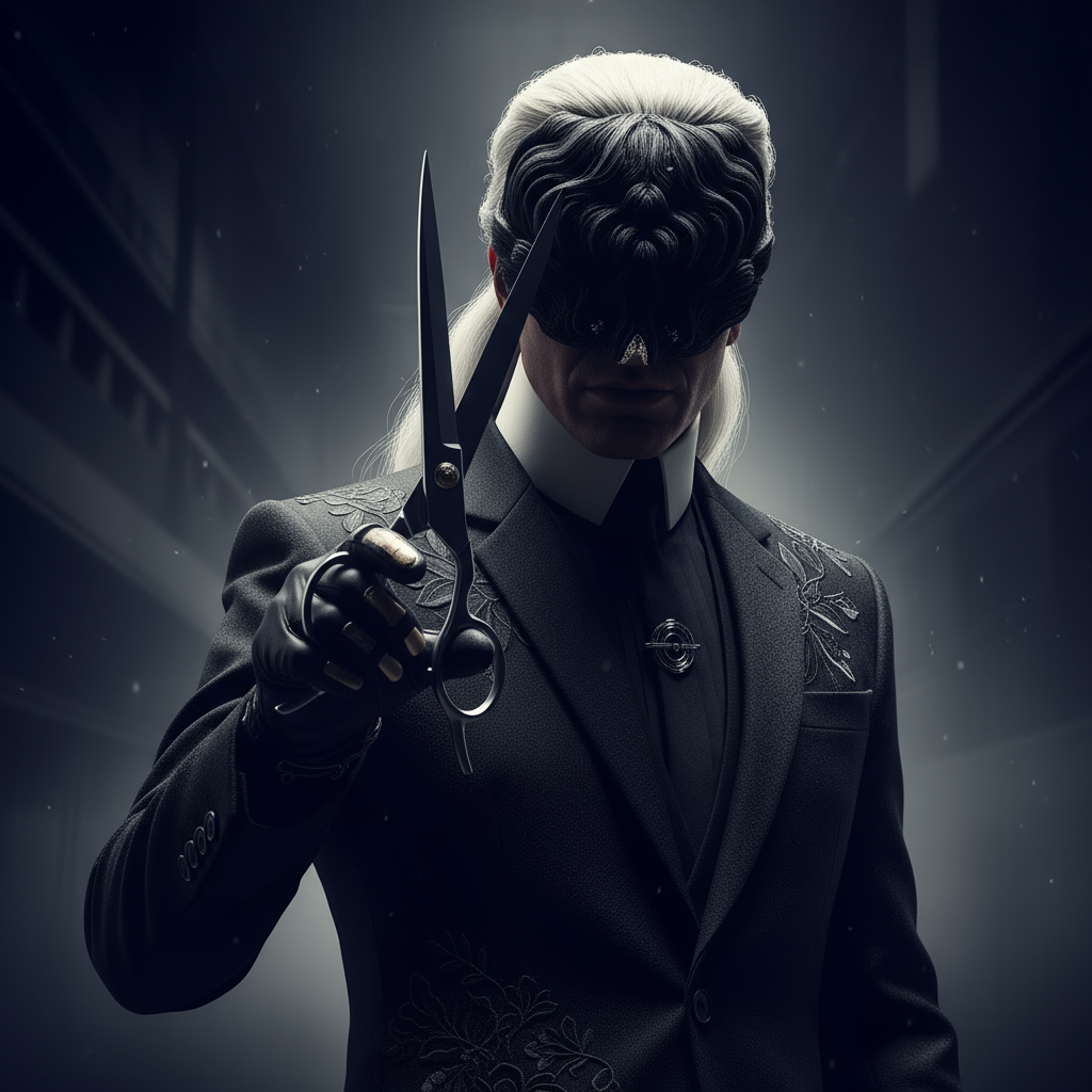 Two pink handcuffs, mirrored, against a dark teal background.