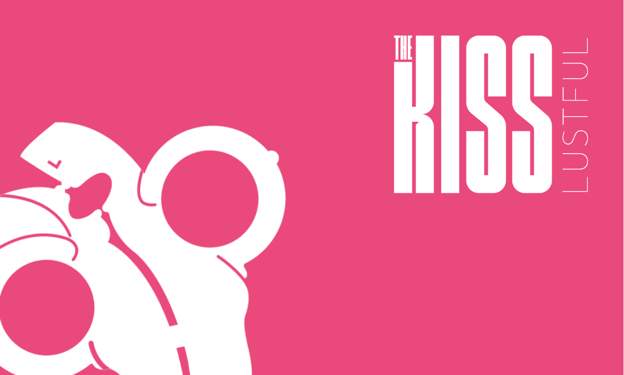 White cartoon-style frog outline on pink background with 