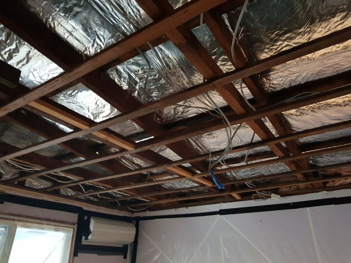 Ceiling with Foil Coating — Asbestos Removal in Currajong, QLD
