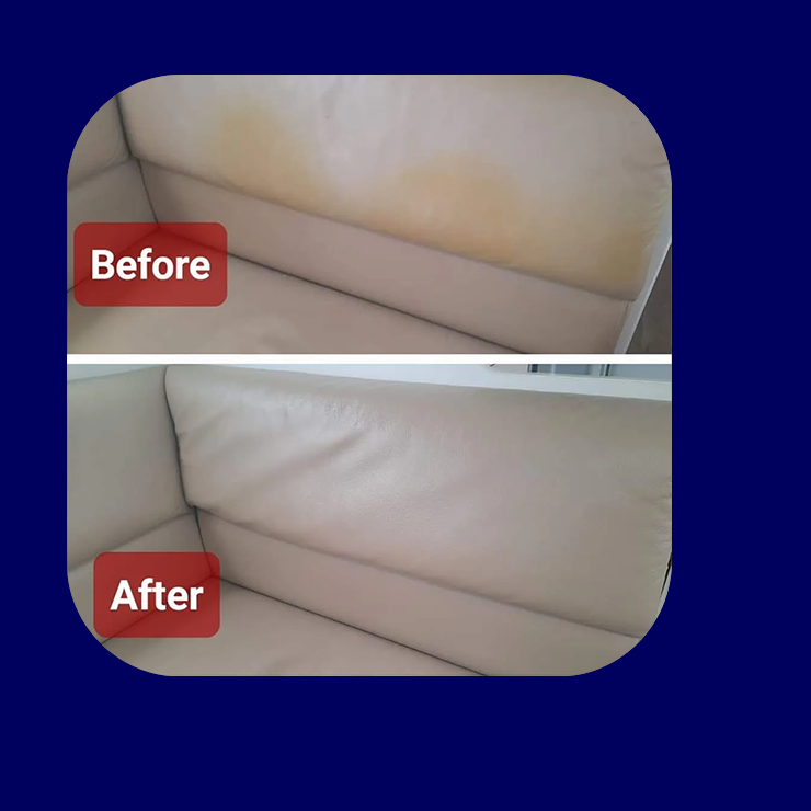 Before and After Leather Couch Cleaning — Abbsolve Services in Cooroy, QLD