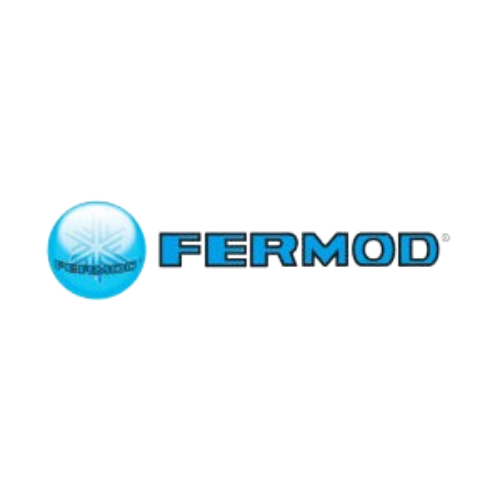 Un logo pour fermod est affiché sur un fond blanc