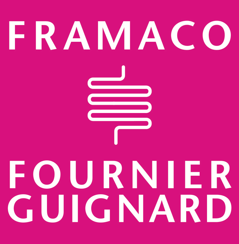 Logo framaco fournier guignard sur fond rose