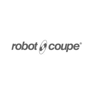 Un logo de coupé robot sur fond blanc.