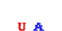 Red "U" and blue "A" on white background.