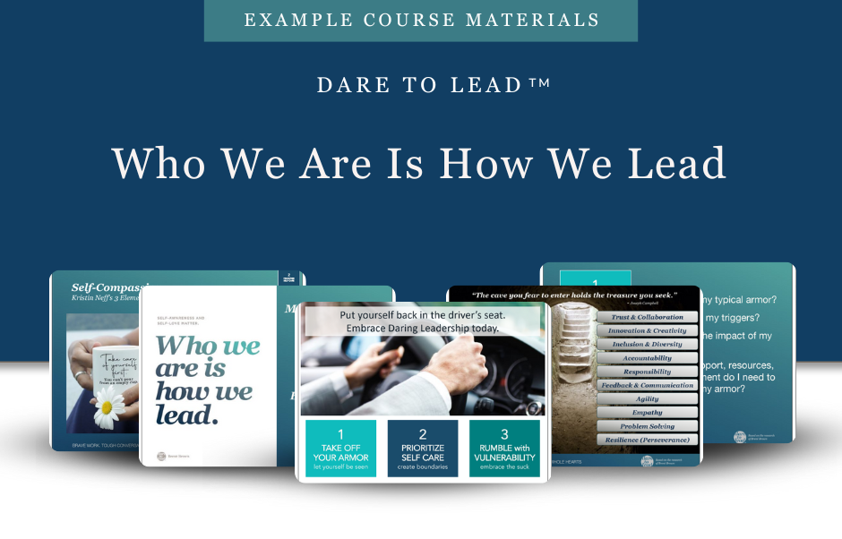 dare to lead course work sample