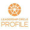 The logo for the leadership circle profile is orange and white