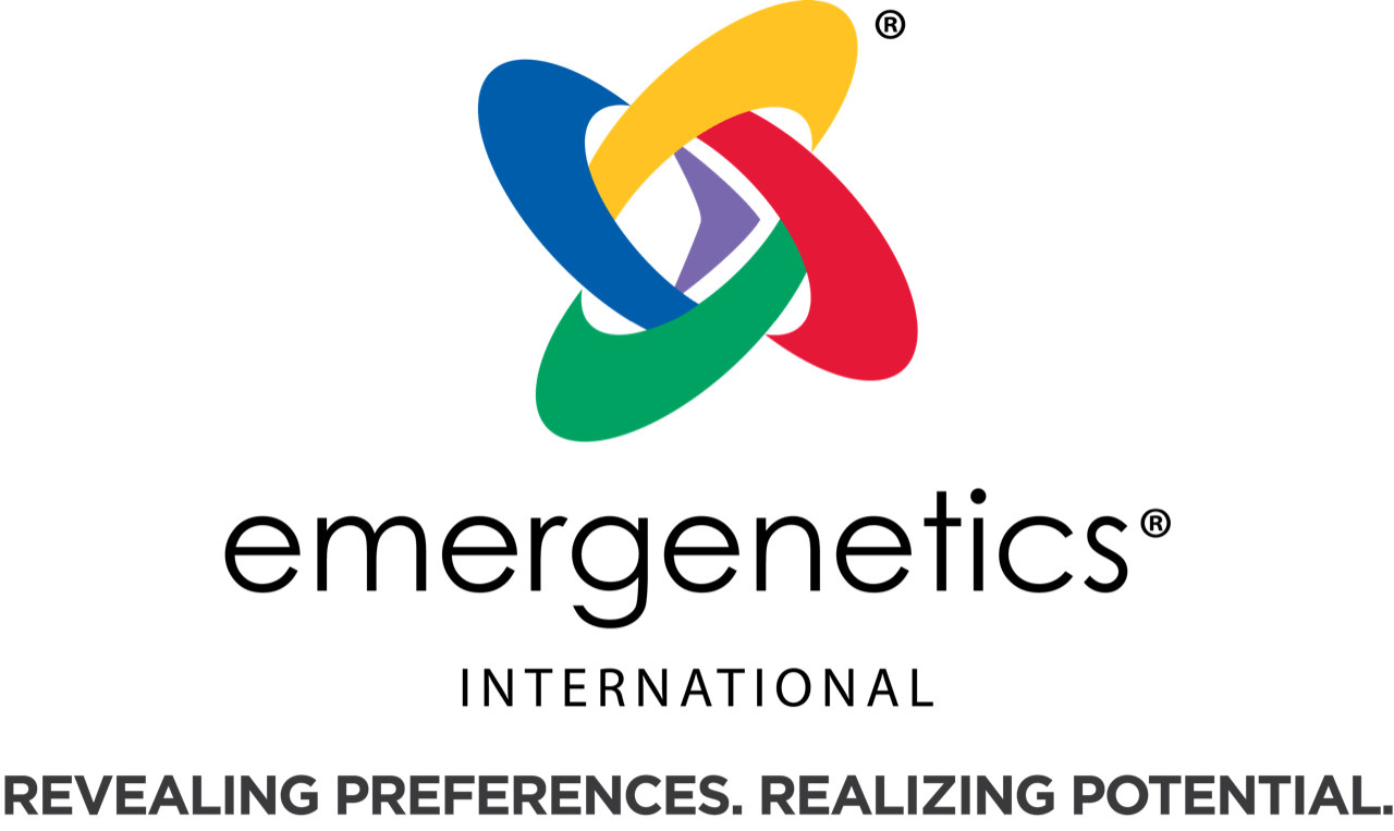 A colorful logo for emergentics international