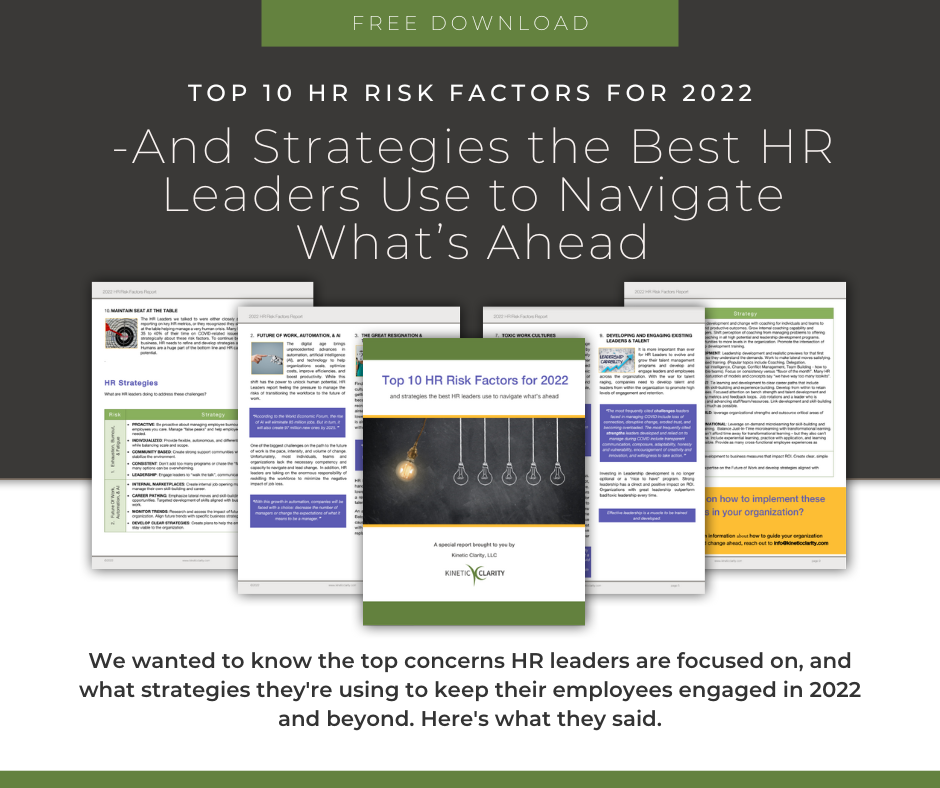 Download the Top 10 HR Risks for 2022 from Kinetic Clarity