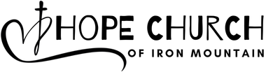 Hope Church of Iron Mountain Logo name and cross heart