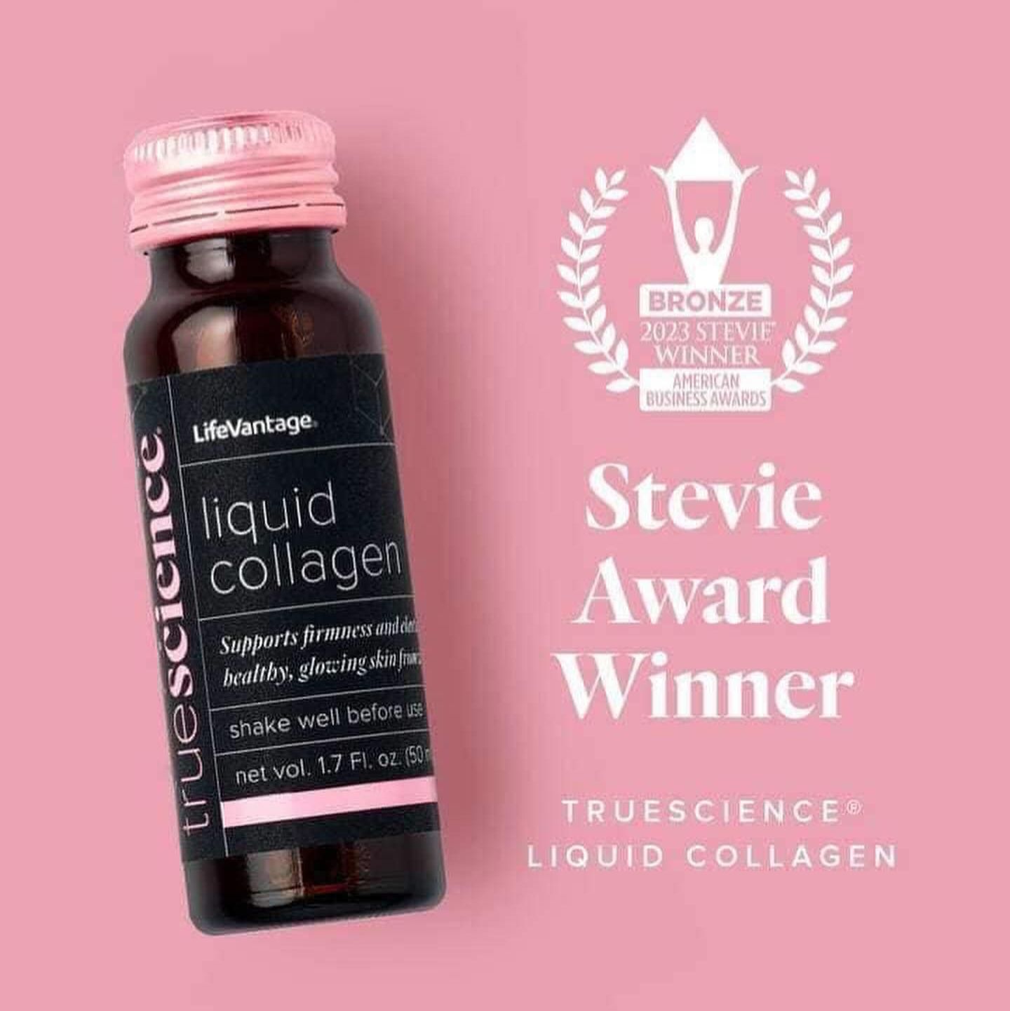 A bottle of liquid collagen has won a stevie award