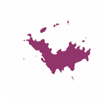 Map of Saint Martin, colored dark magenta.