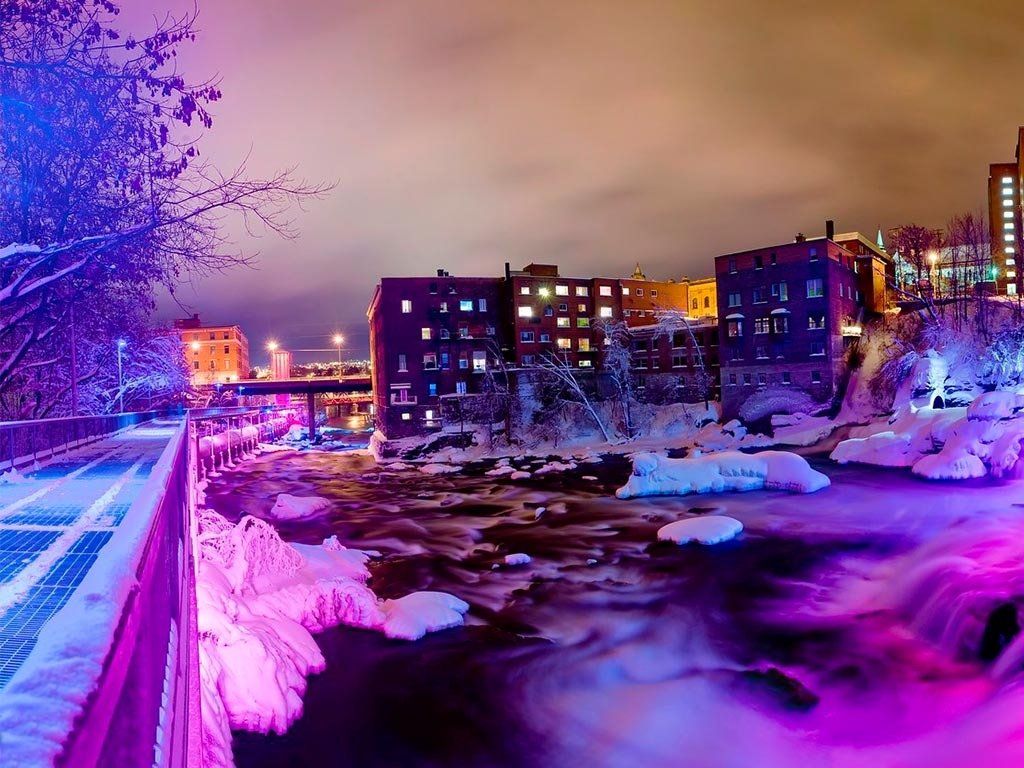 Magog River Gorge Illuminated