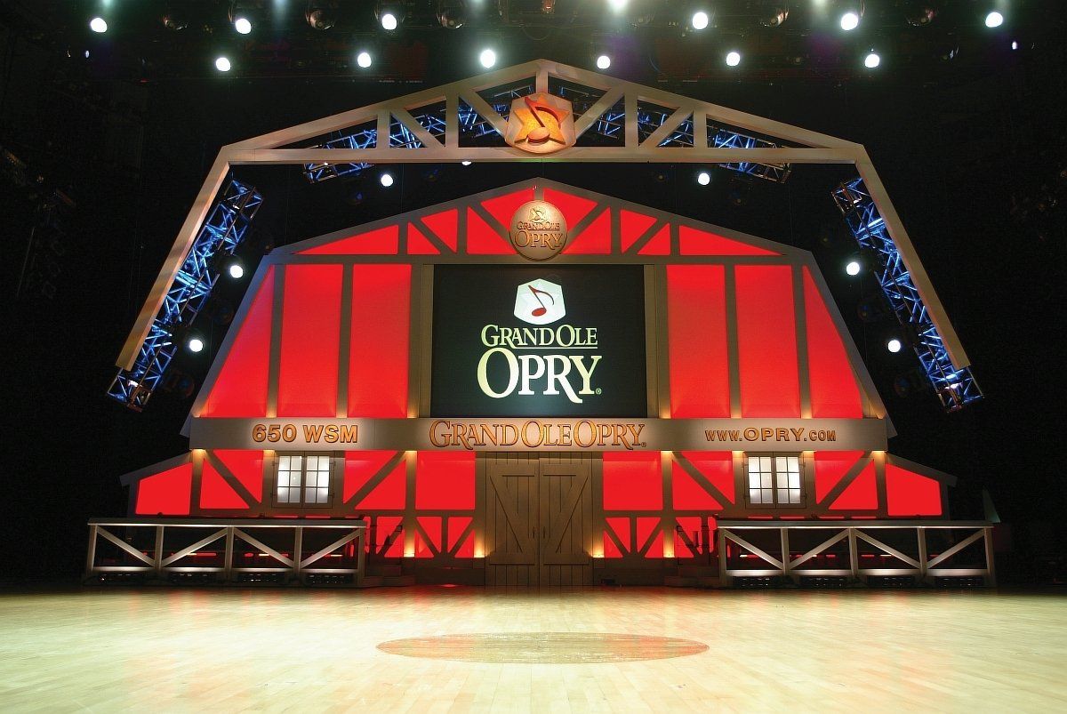 The stage at the Grand Ole Opry 