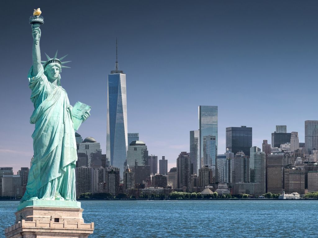 Statue of Liberty and NYC Skyline