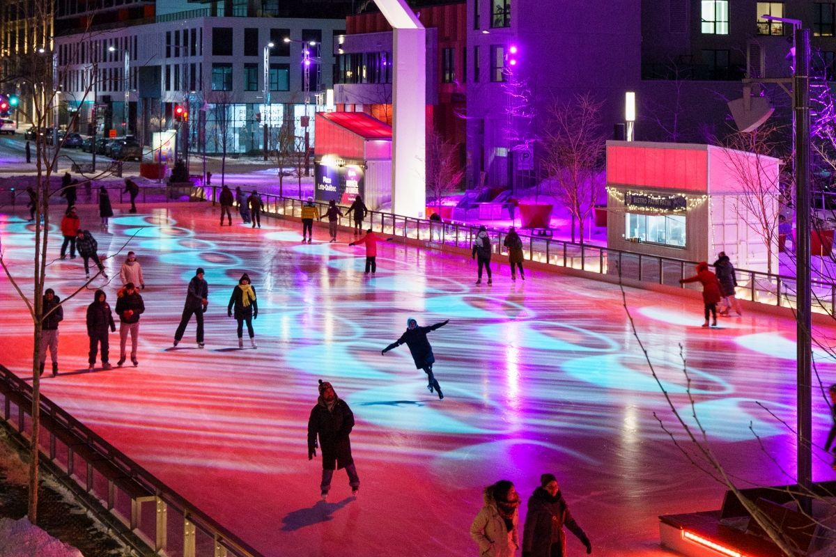 Montreal Skating on Esplanade Tranquille.  Credit: Montréal © GouvQc Jacome, Ludovic