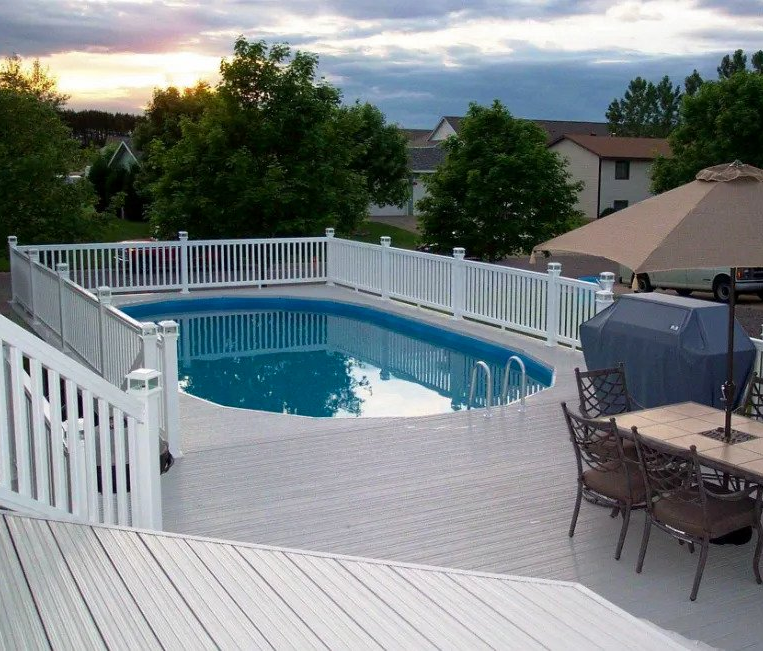 PVC Pool Deck in Rochester NY that was built a few years ago