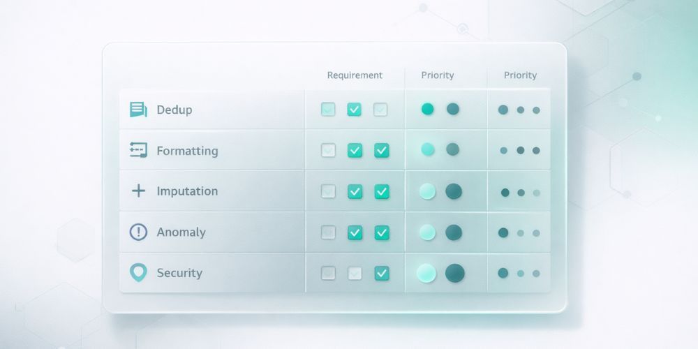 Diagram with Setup, Formatting, Imputation, Anomaly, and Security tasks, with 