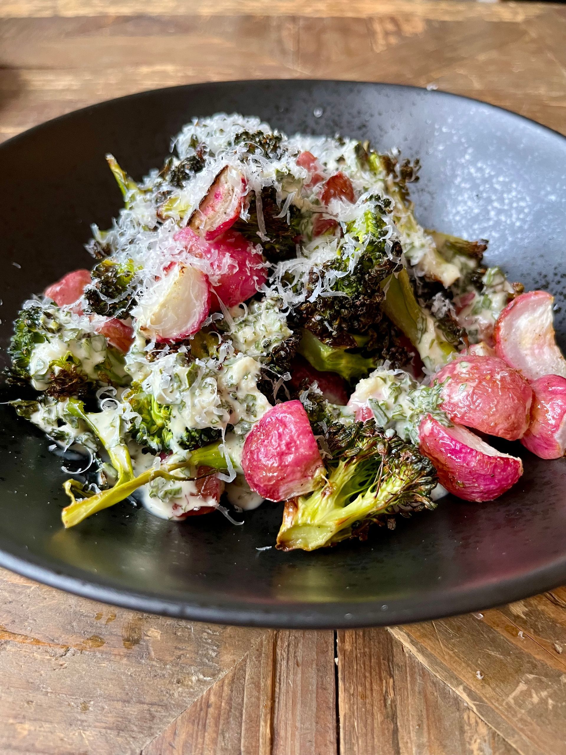 Wine Braised Mustard Greens with Crispy Pancetta - Savor and Sage