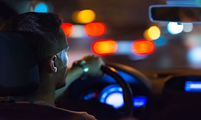 driver at a DUI checkpoint in New Orleans