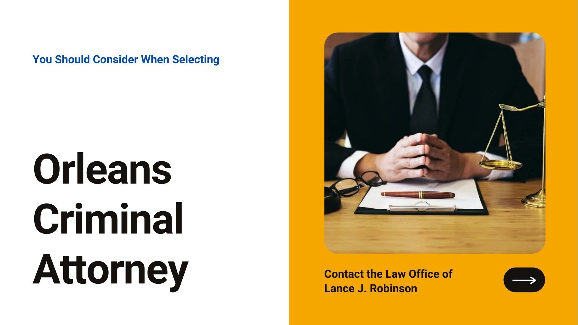 orleans criminal attorney office of lance robinson