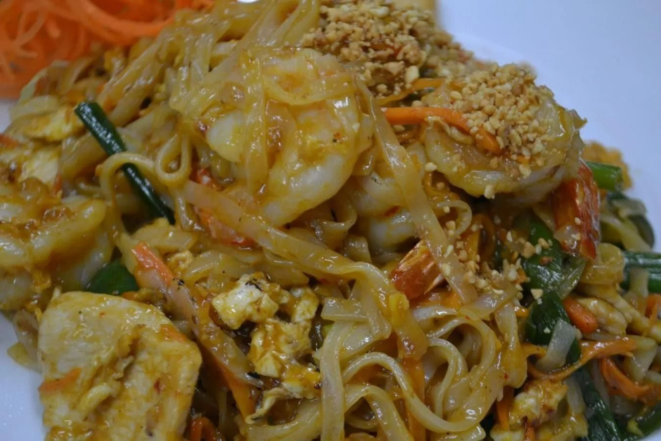 Pad Thai Noodles With Shrimp, Tofu, Vegetables, and Peanuts — Thai Taste Restaurant in Gracemere, QLD