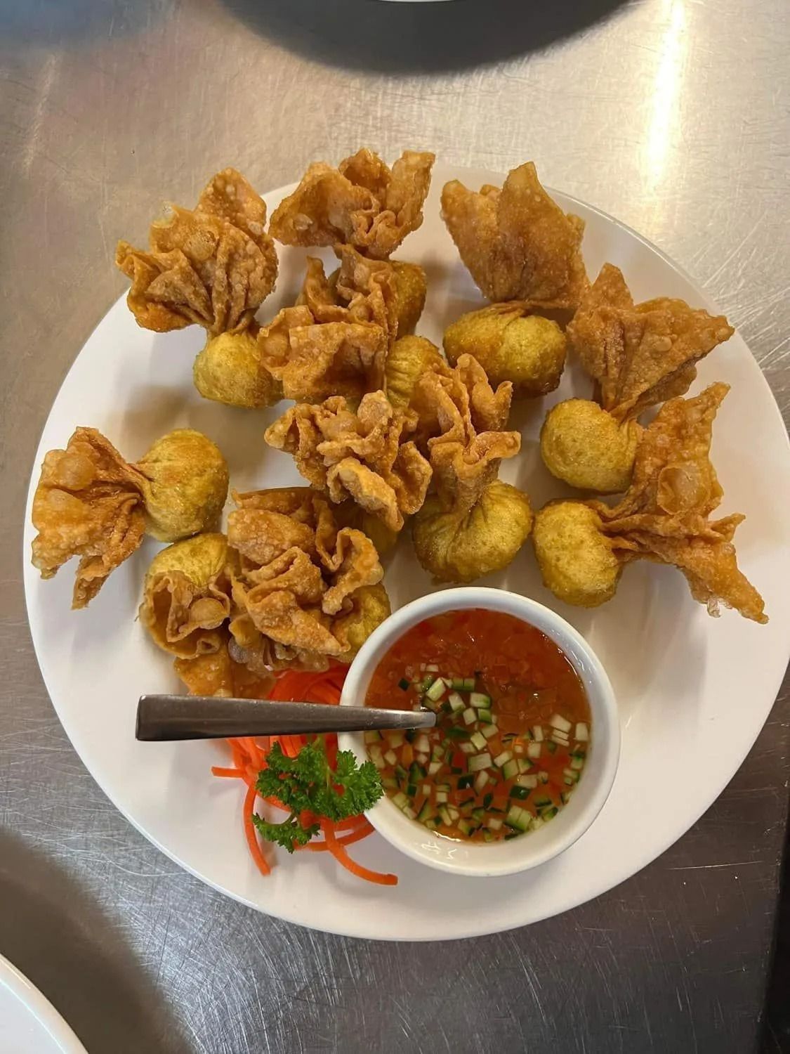 Fried Wontons and Golden-fried Dumplings — Thai Taste Restaurant in Norman Gardens, QLD
