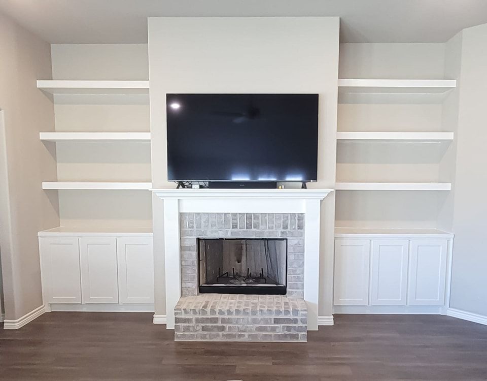 TV with Shelves — Austin, TX — Wooden Woodworks LLC