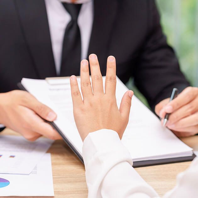 Pausing before taking action while reviewing financial documents