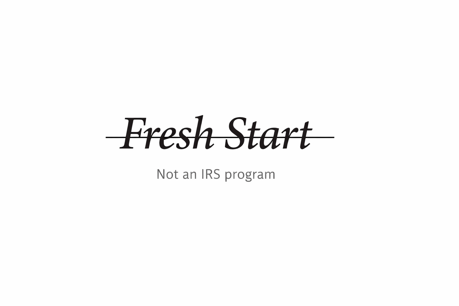 Fresh Start lined out