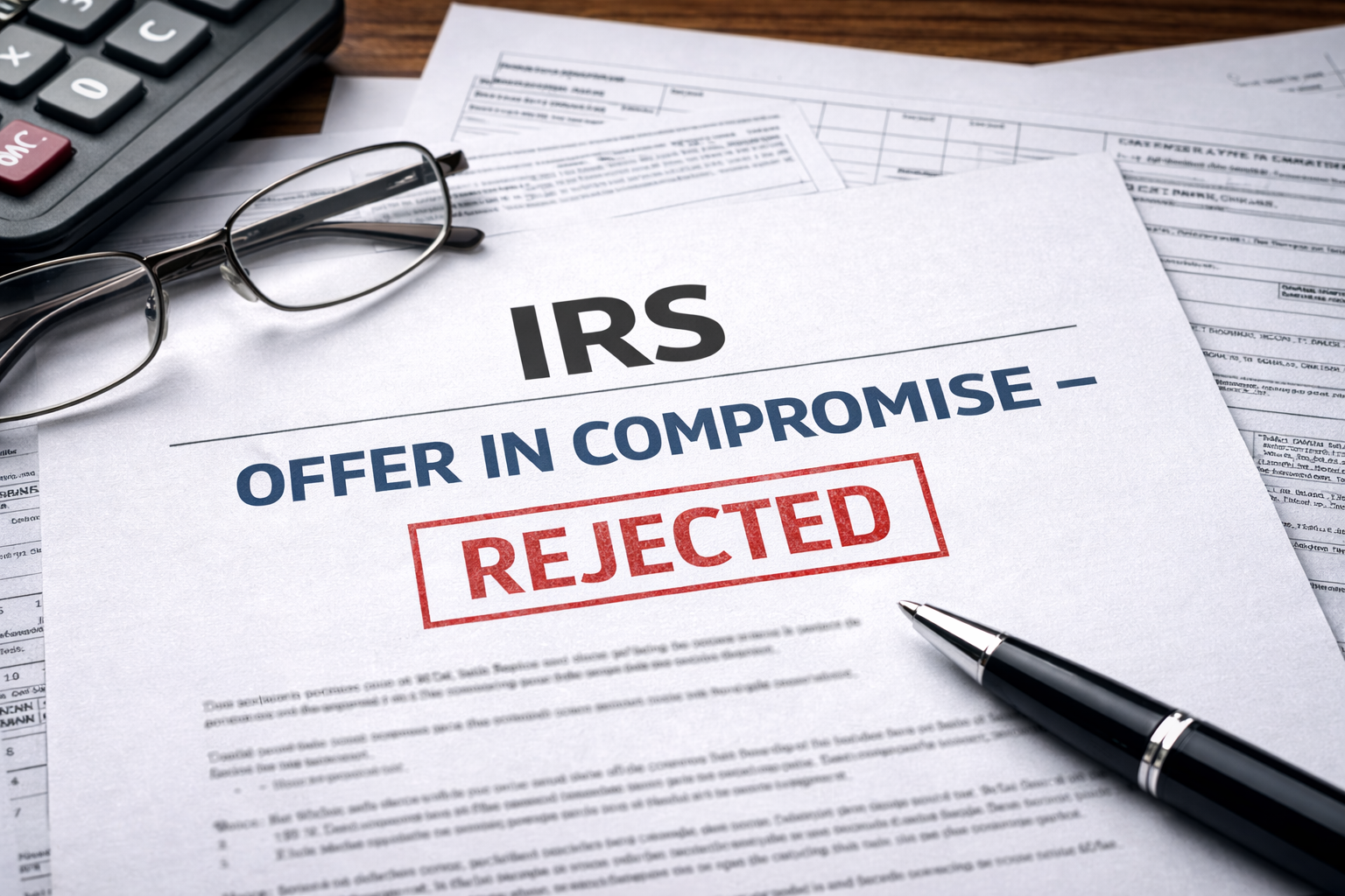 IRS Rejection of an Offer-in-Compromise