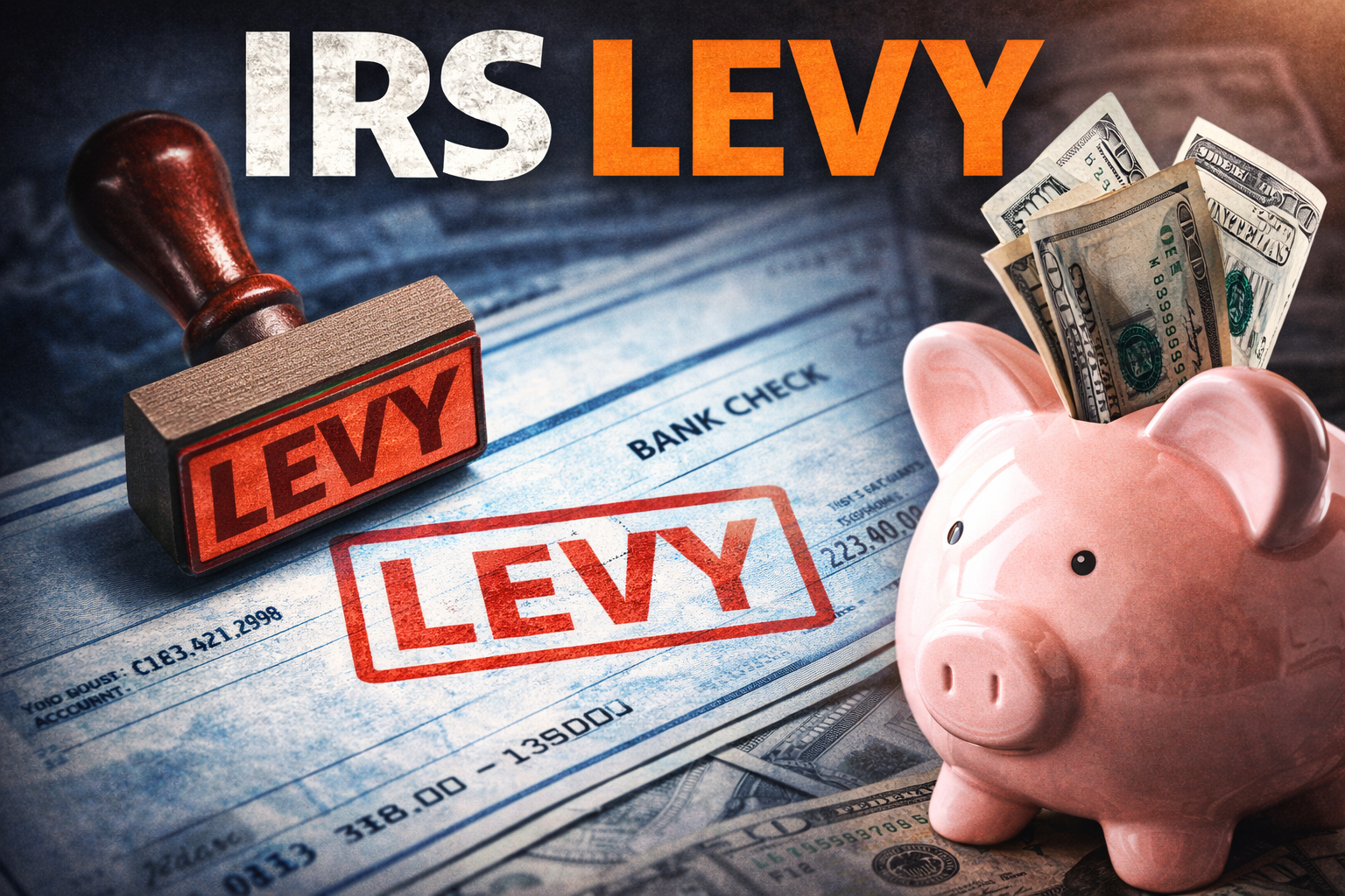 A bank check stamped 