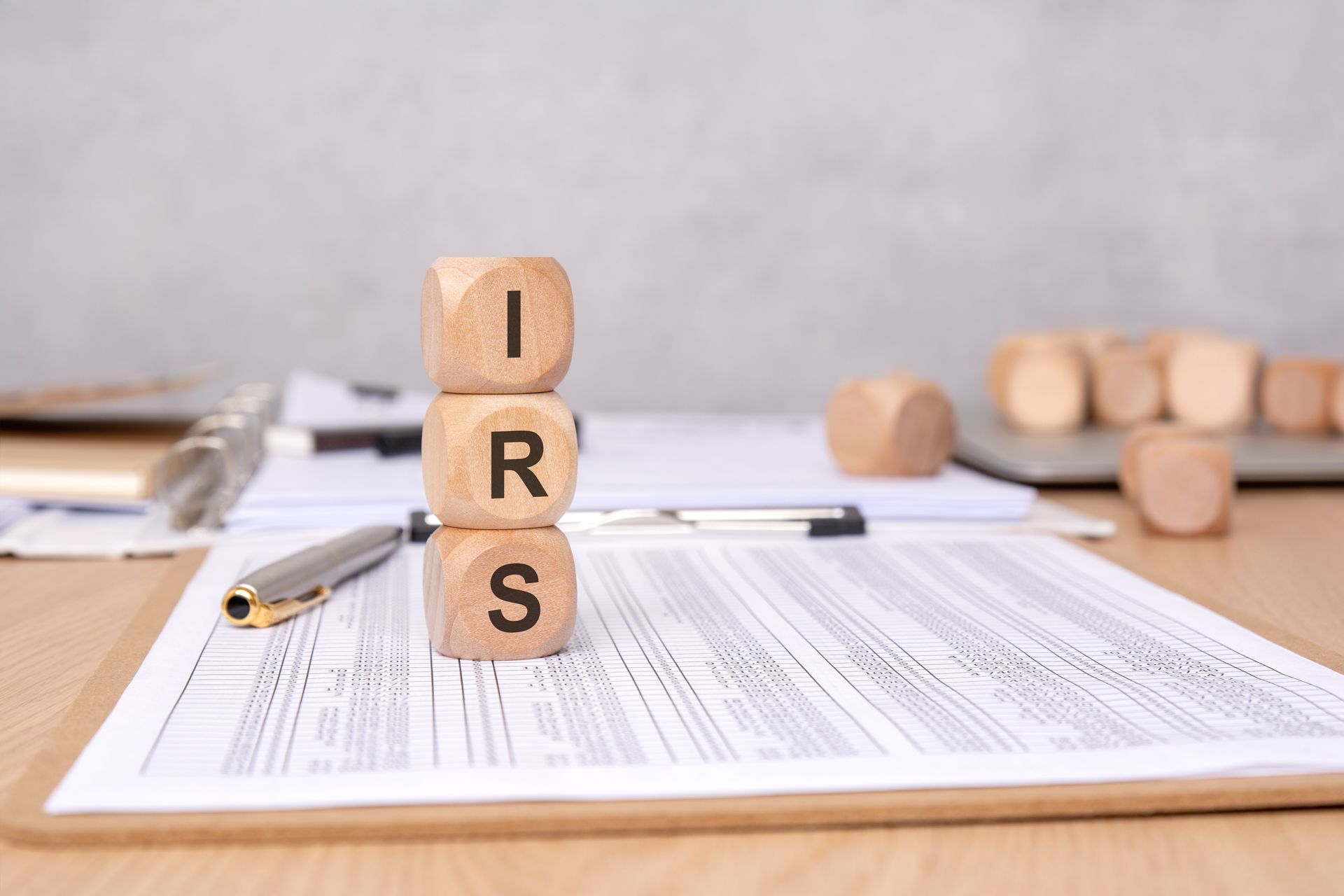 Wooden blocks spelling