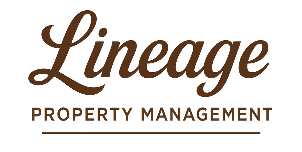 Lineage Property Management Brown Logo Salt Lake City