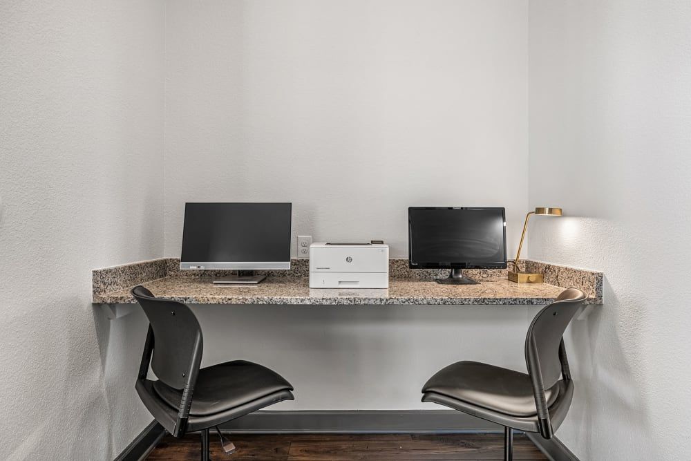 Business work area at Marquis Bandera in San Antonio, TX.