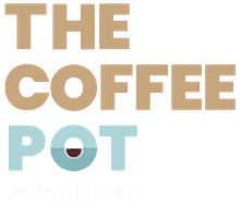 Un logotipo para una cafetería llamada cafetera.