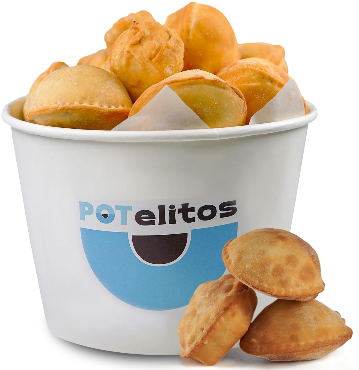 Un cubo de galletas de la fortuna potelito se asienta sobre una mesa