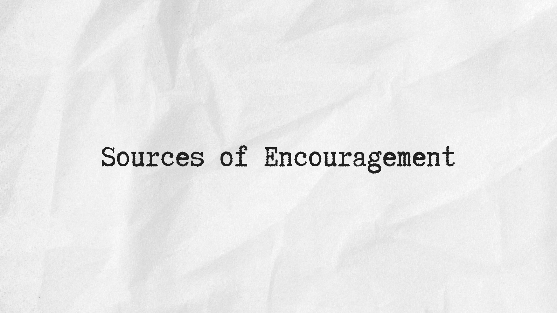 sources-of-encouragement