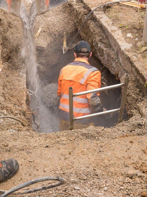 Contractor Installing Wiring System — Industrial & Residential Projects in Orange, NSW