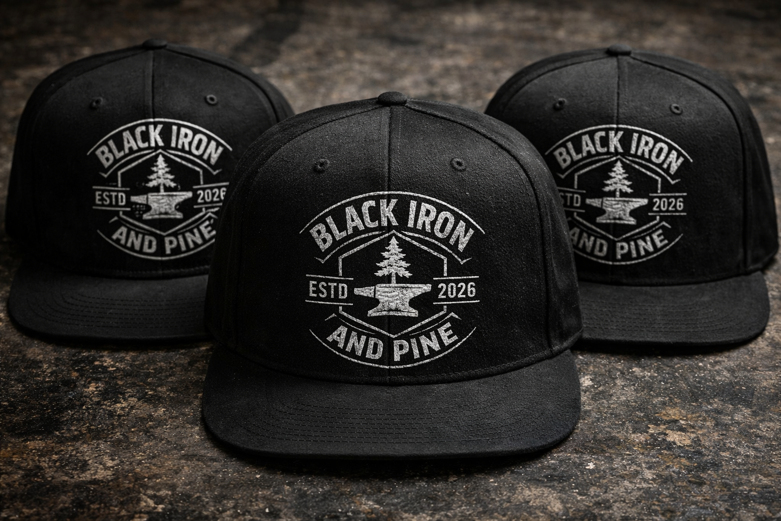 Black Iron and Pine 5280 Trucker Hat - Black