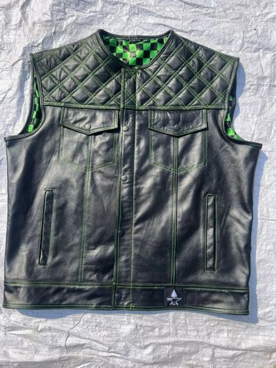 Black Iron & Pine Riding Vest Black/Green