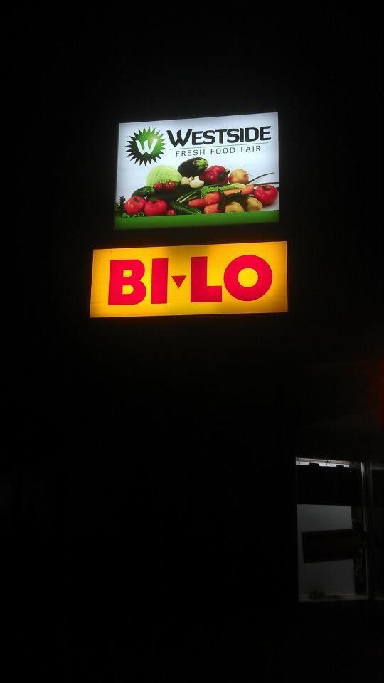 A Westside Bi-Lo Sign Is Lit up At Night — Signmax Bundaberg In Kensington, QLD