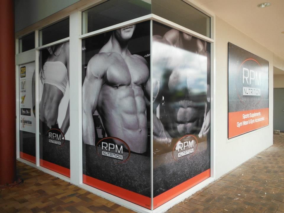A Gym with A Man's Torso on The Window — Signmax Bundaberg In Kensington, QLD