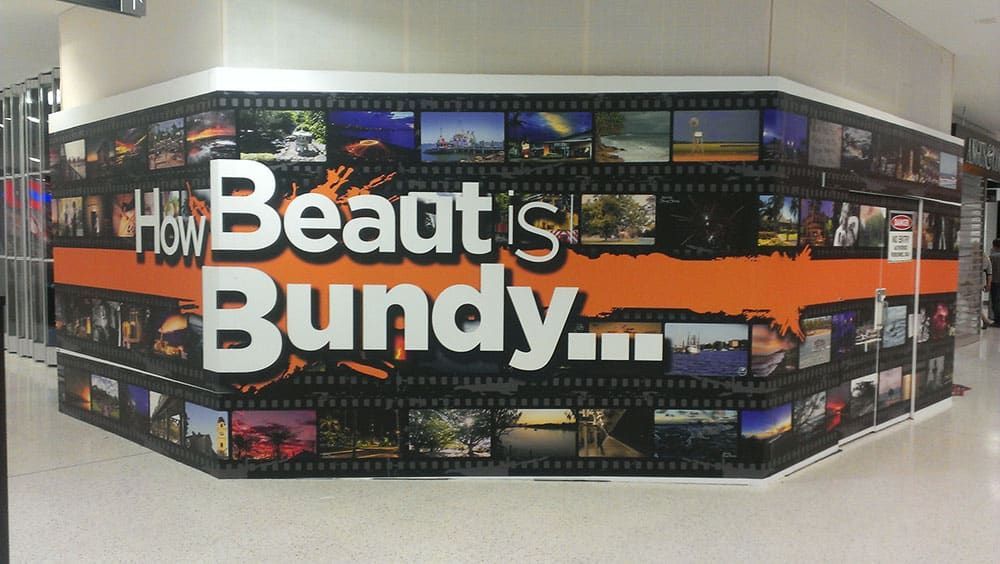 A Colourful Wall Display in a Mall — Signmax Bundaberg In Kensington, QLD