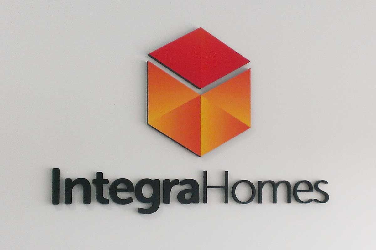 Red and Orange Geometric Cube Logo Above Text — Signmax Bundaberg In Kensington, QLD