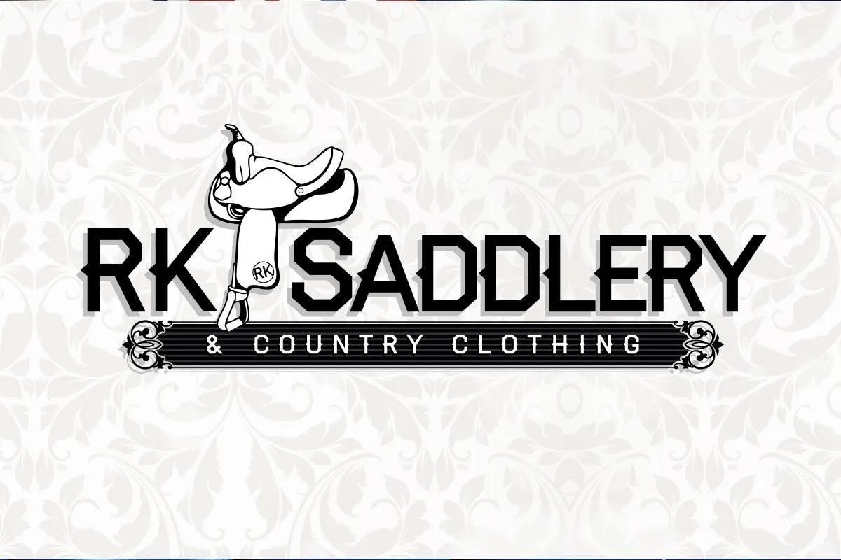 A Black and White Logo for RK Saddlery and Country Clothing — Signmax Bundaberg In Kensington, QLD